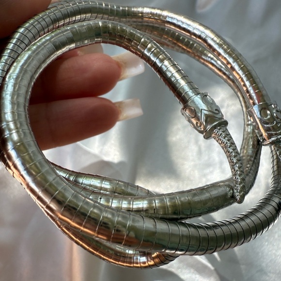 Serpenti silver Magic Snake Cool Bendy Multilayer Necklace - Picture 15 of 15